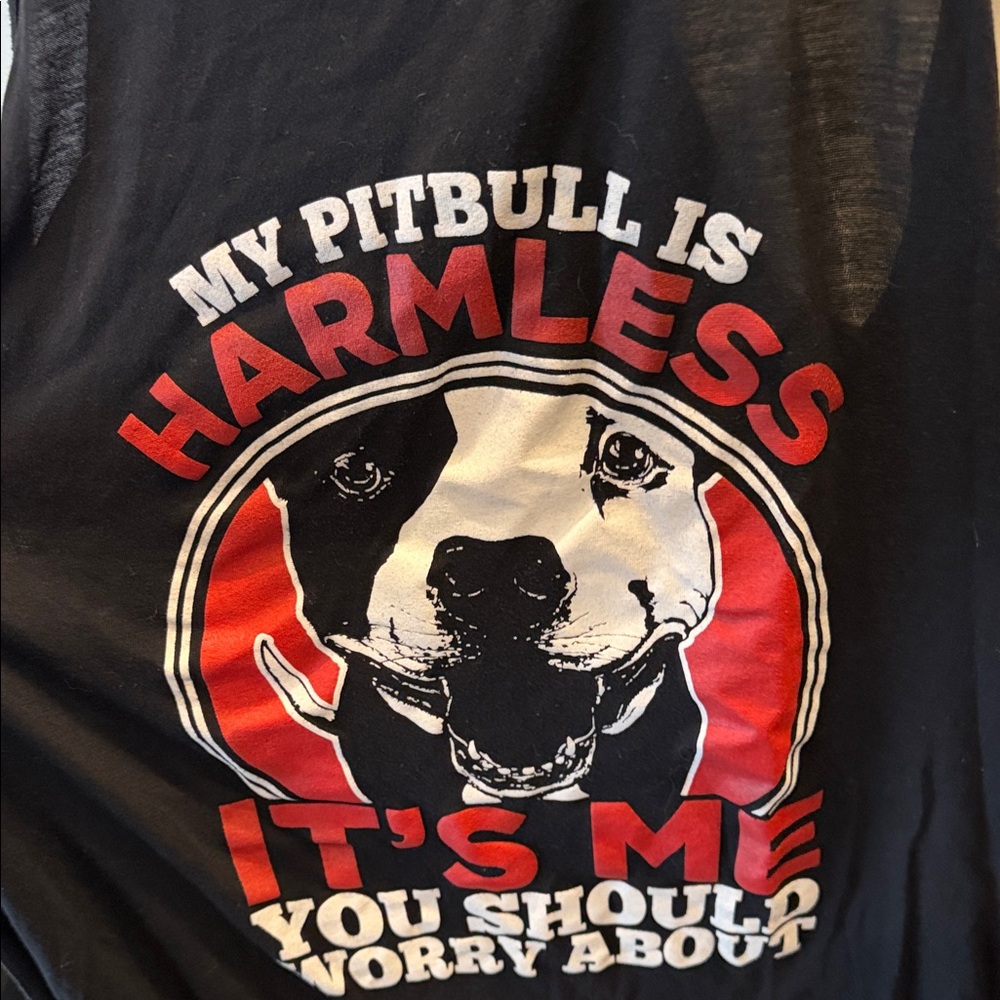 New! Bella Canvas Black and Red Pitbull Graphic Tank Top